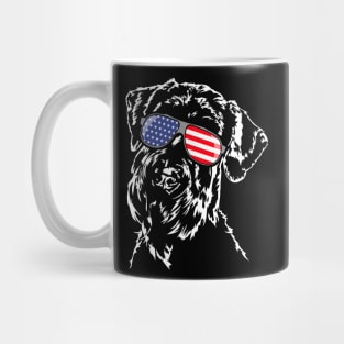 Giant Schnauzer American Flag patriotic dog Mug